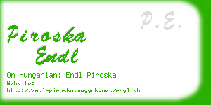 piroska endl business card